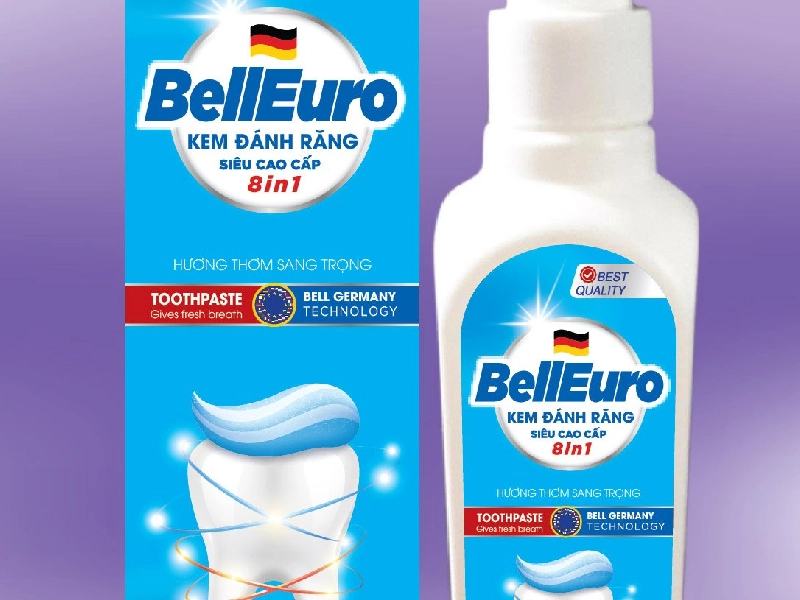 Kem Đánh Răng Công Nghệ Sinh Học Bell Euro Thảo Mộc Hương Bạc Hà 150G