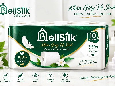 GIẤY VỆ SINH CAO CẤP 10 CUỘN BELL SILK